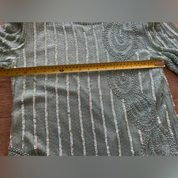 Vintage Oleg Cassini Beaded Top - size 8 / Medium - Picture 9 of 10